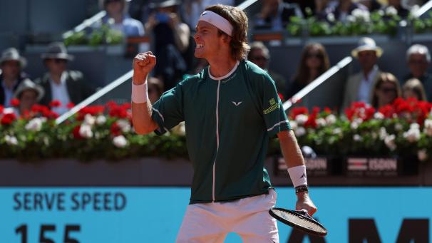 <p>Andrej Rublev strebt in Madrid den Turniersieg an.</p>