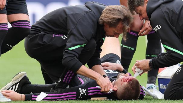 <p>Gebrauchter Samstag: Ohne Punkte und mit zwei Verletzten (hier am Boden Eric Dier) kehrt Bayern München aus Stuttgart zurück.</p>