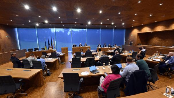 <p>Blick ins Parlament der DG, dessen Zusammensetzung am 9. Juni neu bestimmt wird.</p>