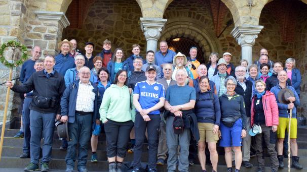 <p>Am Freitag erreichte die Pilgergruppe die Pfarrkirche Bütgenbach.</p>