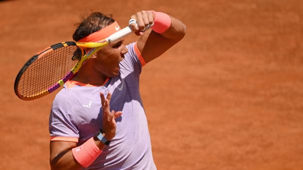 <p>Rafael Nadal aus Spanien verliert gegen Hubert Hurkacz aus Polen beim Tennisturnier Internazionali BNL d'Italia 2024 im Foro Italico in Rom.</p>