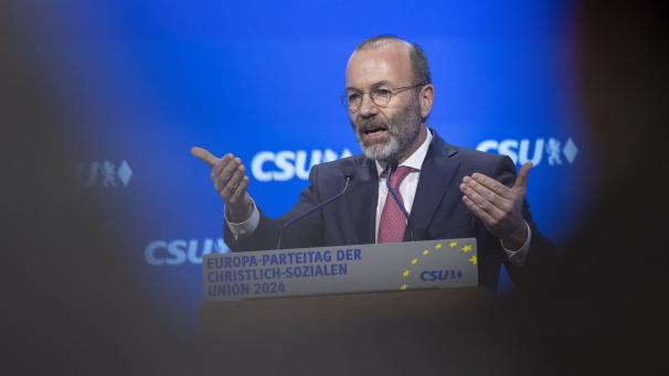 <p>Der CSU-Spitzenkandidat zur Europawahl Manfred Weber spricht Ende April auf dem kleinen Parteitag der CSU zur der Europawahl.</p>