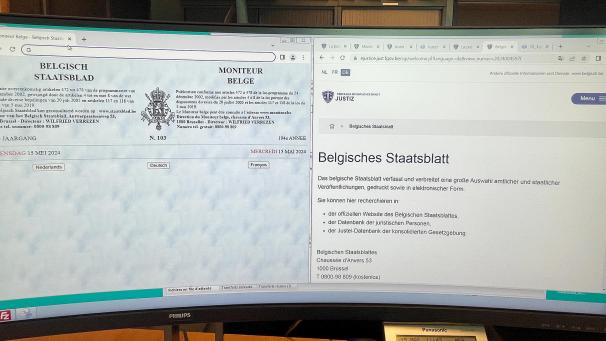 <p>Die Homepage des Staatsblattes: links die alte Version, rechts die neue.</p>