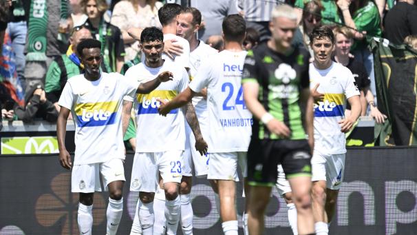 <p>Gustaf Nilsson (Bildmitte) traf für die Brüsseler zum 1:0.</p>