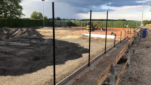 <p>Die Arbeiten laufen auf Hochtouren.</p>