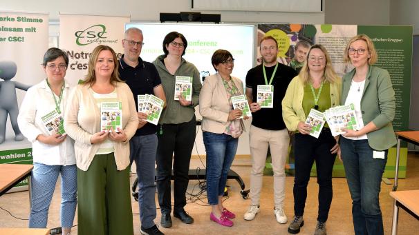 <p>Aktivistinnen und Aktivisten der CSC stellten am Mittwochvormittag in Eupen ihr Memorandum der Öffentlichkeit vor.</p>