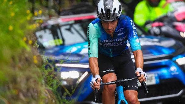 <p>Andrea Vendrame erkämpft den fünften italienischen Tagessieg beim Giro 2024.</p>