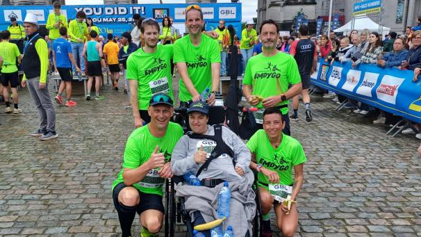 <p>Gänsehaut-Erlebnis: Die Gruppe um Chloé Xhonneux erlebte einen tollen Tag.</p>