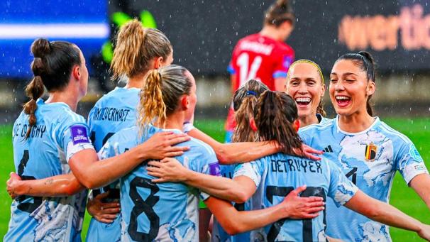 <p>Die Belgierinnen hatten allen Grund, zu feiern.</p>