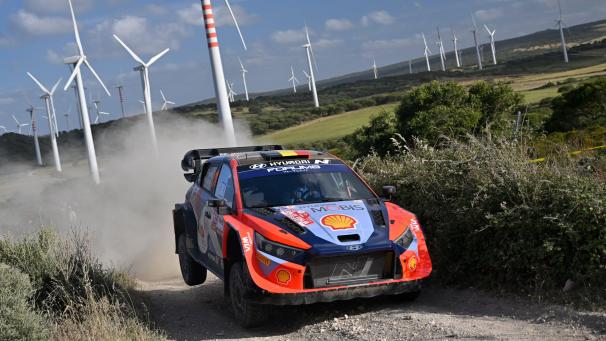 <p>Thierry Neuville, hier noch auf der Strecke.</p>