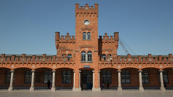 <p>Ein Blick auf den Bahnhof von Aalst</p>