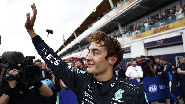 <p>George Russell startet beim Großen Preis von Kanada von der Pole Position.</p>