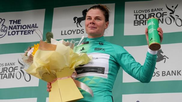<p>Stark gefahren: Lotte Kopecky, Siegerin der Tour of Britain Women.</p>