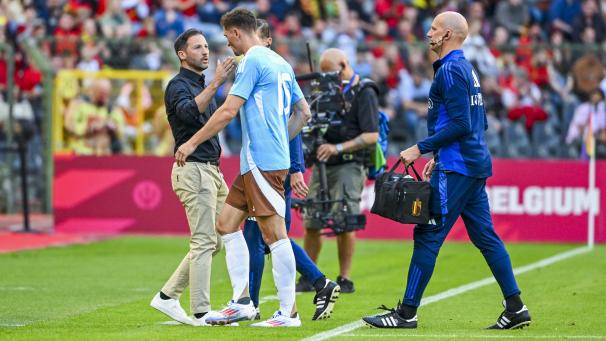 <p>Für Thomas Meunier war am Samstagabend gegen Luxemburg nach 13 Minuten Schluss.</p>