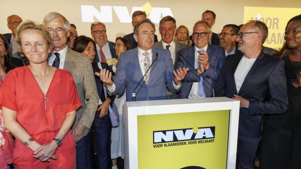 <p>Die NV-A feierte am Sonntagabend ihren Wahlerfolg.</p>