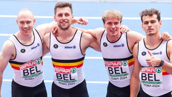 <p>Mit einem neuen Landesrekord sprinten die „Falcons“ in das Finale über 4x100 Meter.</p>