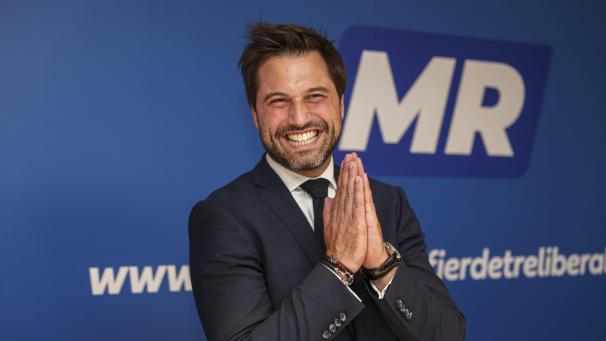 <p>MR-Chef Georges-Louis Bouchez ist einer der Wahlsieger</p>