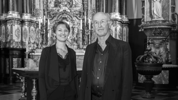 <p>Der alte Dirigent und die neue Dirigentin: Gerhard Sporken und Mirja Betzer.</p>