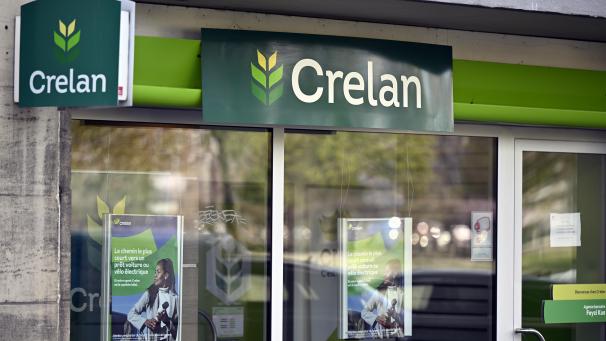 <p>Blick auf eine Niederlassung der Crelan-Bank</p>