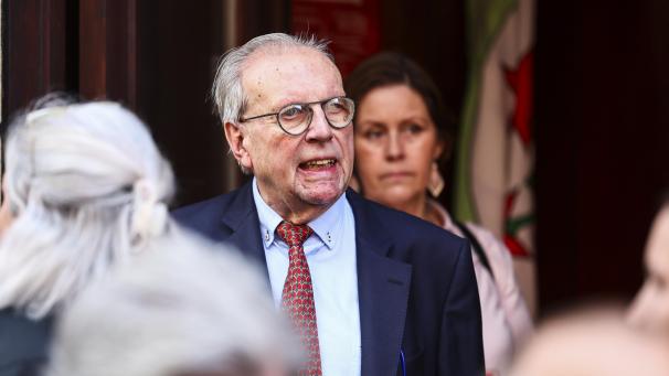 <p>Freddy Willockx während eines Treffens der flämischen Sozialiszen„Vooruit“in Sint-Niklaas, am 1. Mai 2024.</p>