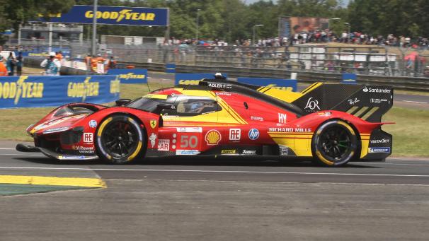 <p>Der Ferrari mit der Startnummer 50 gewann am Sonntag die 24 Stunden von Le Mans 2024.</p>