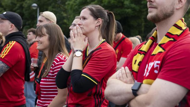 <p>Fassungslos sitzen und stehen dann auch die Eupener Fans mit offenen Mündern da, schütteln den Kopf und sind schockiert darüber, was der Schiri auf seinem Videomonitor sieht.</p>