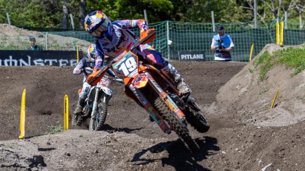 <p>Der Belgier Sacha Coenen feiert seinen zwei Sieg in Folge.</p>