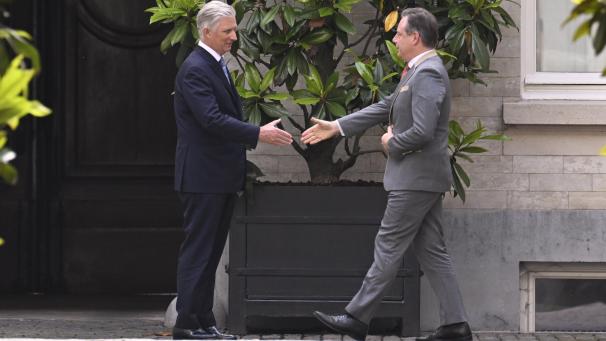 <p>König Philippe empfing Bart De Wever am Mittwoch zum dritten Mal seit den Wahlen.</p>