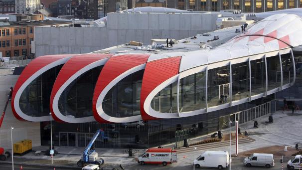 <p>Blick auf das Lütticher Einkaufszentrum Médiacité</p>