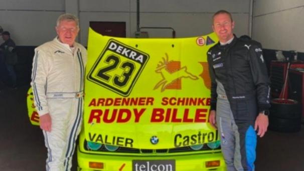 <p>Jean-Michel (links) und Maxime Martin fahren diesen BMW M3 beim Historik-Rennen.</p>