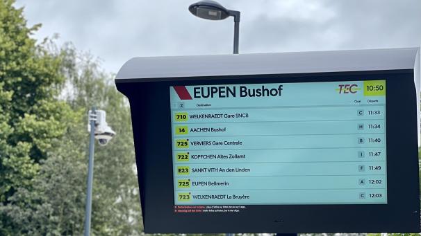 <p>Neue Übersichtsbildschirme am Eupener Bushof</p>