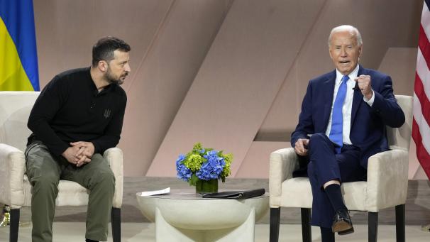 <p>US-Präsident Joe Biden nannte seinen ukrainischen Kollegen versehentlich Putin.</p>