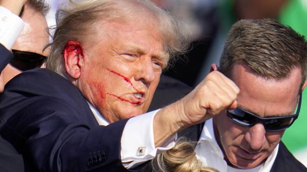 <p>Ex-US-Präsident Trump ist nur knapp einem Mordanschlag entgangen.</p>
