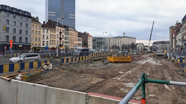 <p>Bau der neuen U-Bahn-Linie in Brüssel</p>