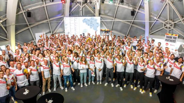 <p>Athleten, soweit das Auge reicht: Die belgische Delegation umfasst 165 Sportlerinnen und Sportler.</p>