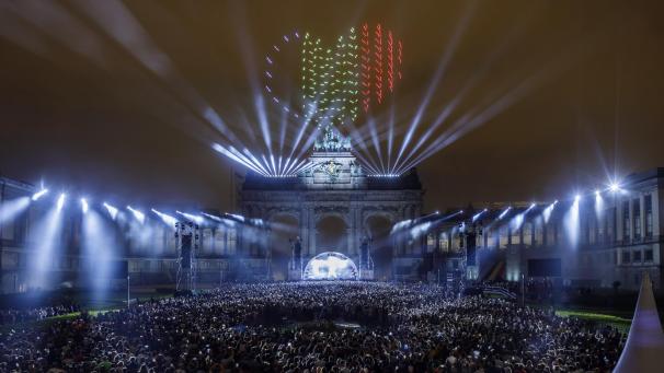 <p>Rund 100.000 Zuschauer waren im Jubelpark dabei</p>
