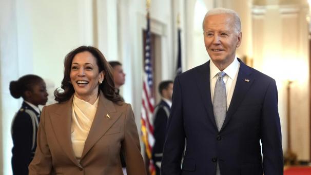 <p>US-Vizepräsidentin Kamala Harris und US-Präsident Joe Biden</p>