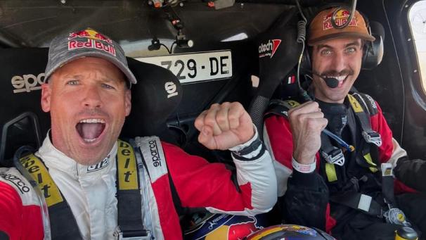 <p>Das Siegerteam strahlt: De Mévius-Baumel.</p>