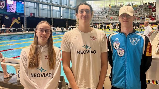 <p>Top-Ten-Ergebnisse: Das ostbelgische Trio (von links) Tatyana Lebrun, Raphaël Urbain und Aidan Noah Nicolaes schlägt sich in Antwerpen sehr gut.</p>