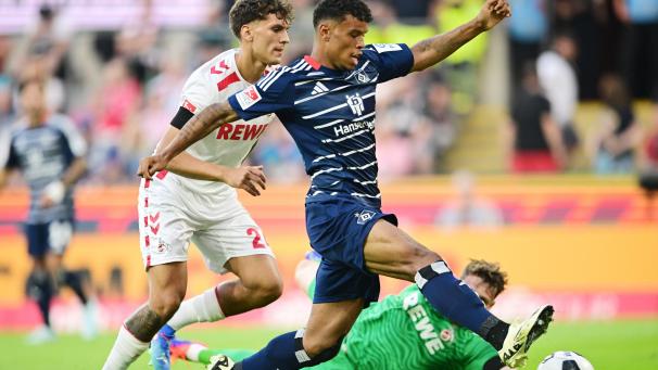 <p>Ransford Königsdörffer erzielte beide Tore für den Hamburger SV.</p>