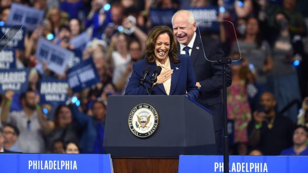 <p>Kamala Harris und Tim Walz</p>