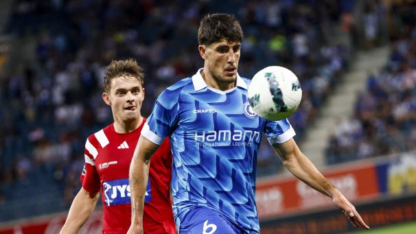 <p>Matchwinner: Der in der 79. Minute eingewechselte Omri Gandelman (rechts) schoss AA Gent gegen Silkeborg noch in die Verlängerung und dann zum 3:2-Sieg.</p>