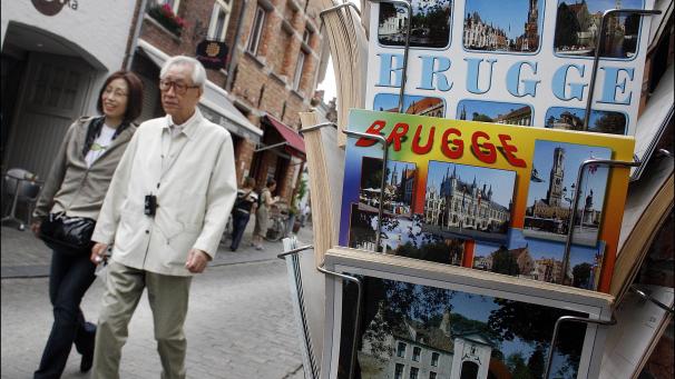 <p>Japanische Touristen in Brügge</p>