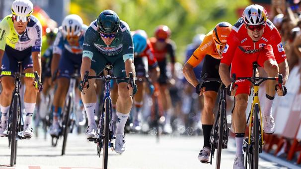 <p>Wout van Aert (rechts) ist der Schnellste im Sprint.</p>