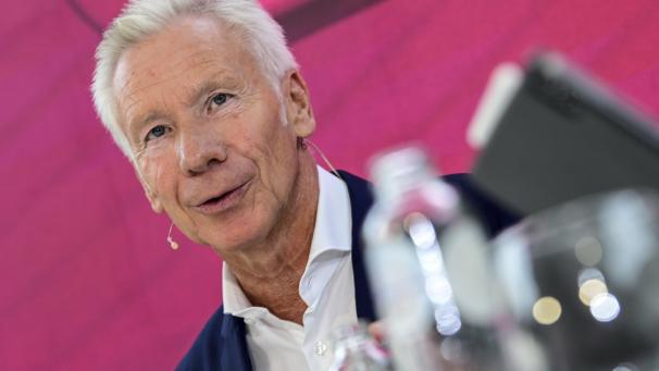<p>Belfius-CEO Marc Raisière bei der Pressekonferenz am Freitag</p>