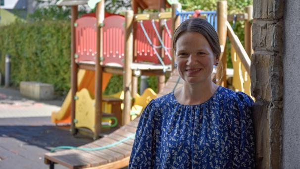 <p>Die „Neue“ an Bord des KAE: Lisa Göbbels leitet die Grundschule vorerst für ein Jahr.</p>