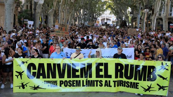 <p>Demonstration gegen den Massentourismus am 21. Juli auf Mallorca</p>