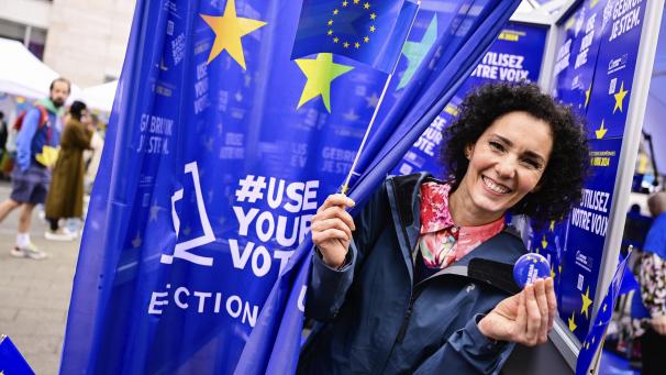 <p>Auf dem Weg nach Europa: die scheidende Außenministerin Hadja Lahbib</p>