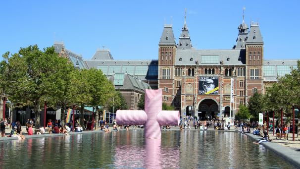 <p>Blick auf das Rijksmuseum in Amsterdam</p>