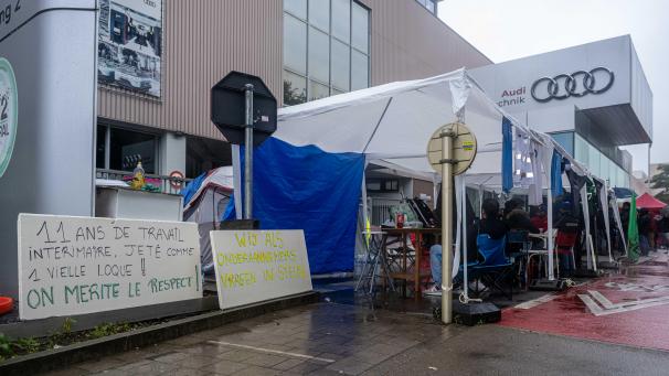 <p>Die Fabrikstore bei Audi Brussels blieben auch am Mittwoch geschlossen.</p>